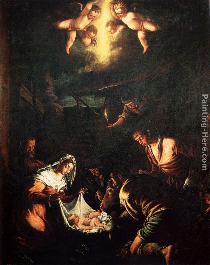 Jacopo Bassano The Adoration Of The Shepherds